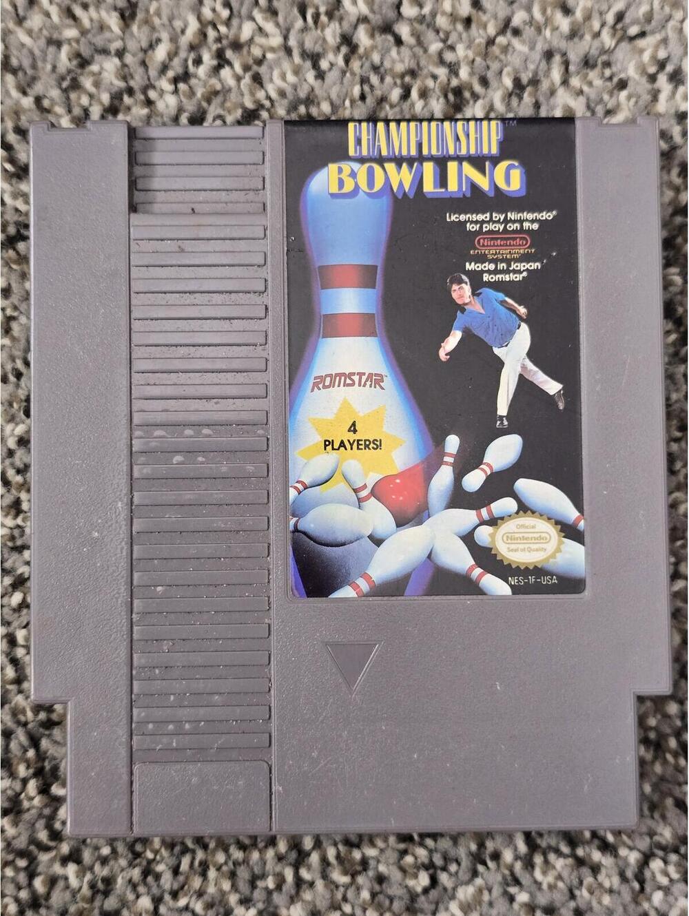 Championship Bowling Nintendo Entertainment System NES Cartridge